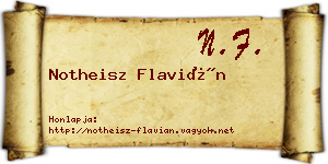 Notheisz Flavián névjegykártya